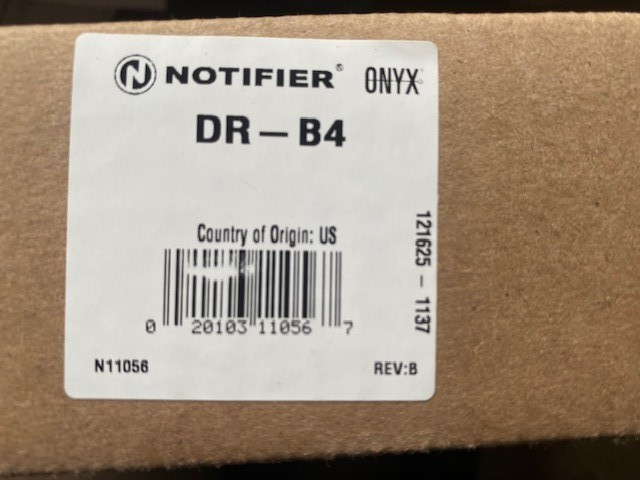 Honeywell NOTIFIER DR-B4 Door Assembly, Window, Two Tiers, Black (NEW)
