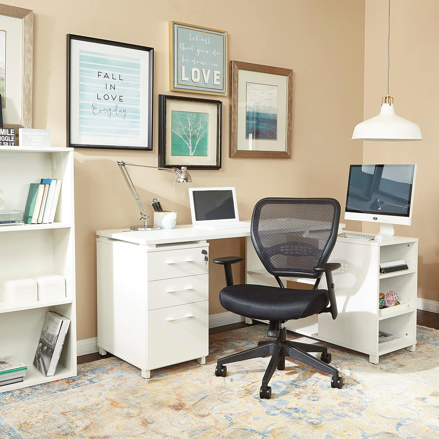 Ergonomic Black Office Chair with Adjustable Back and Lumbar Support