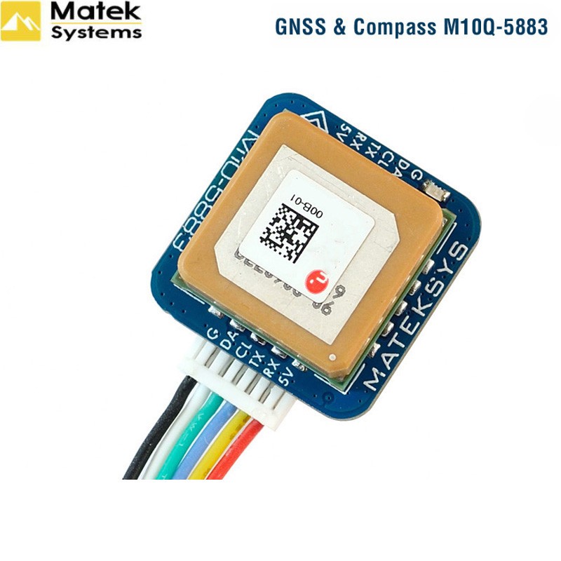 Matek Systems M10Q-5883 72 Channel SAM-M10Q GPS & QMC5883L Digital AirSpeed 4~9V