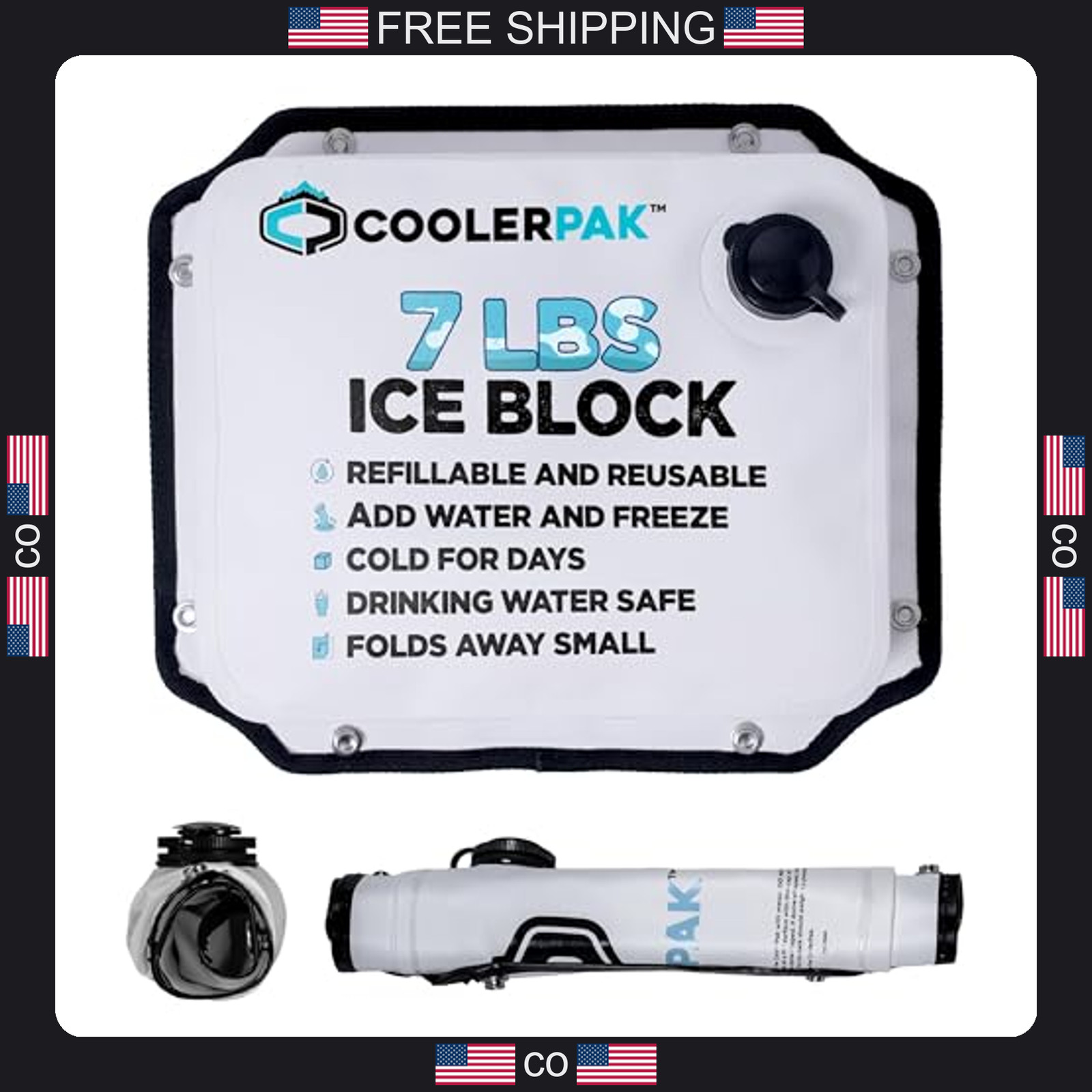 7 lb CoolerPak Reusable Ice Pack for Coolers and Potable Water