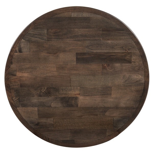 30'' Round Butcher Block style Restaurant Table Top in Espresso Wood Finish