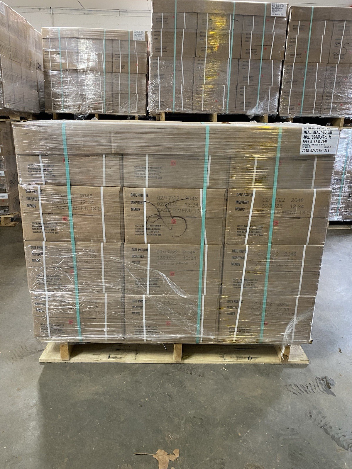 MRE U.S. Military Ready to Eat Meals INSP 2025 FULL PALLET FREE SHIPPING 48 Case