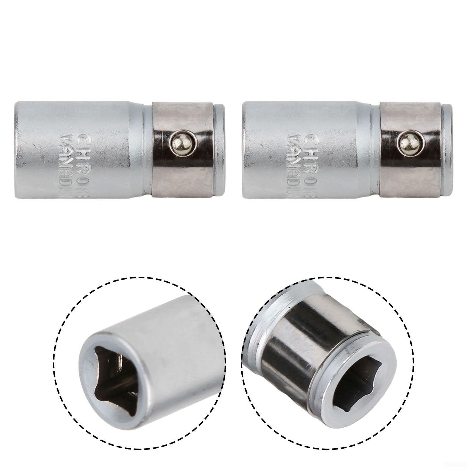 2 Pcs Screwdriver Holder For Socket Bits, 1/4" Square Drive To 1/4" Hex Adapt...