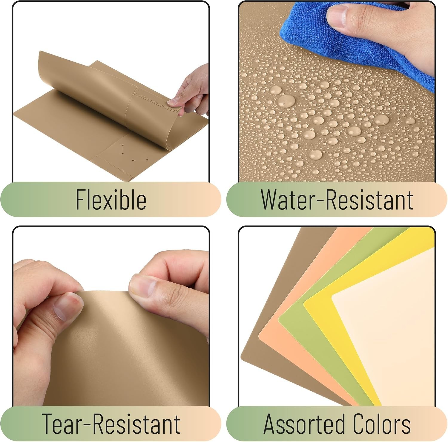 5-Pack Water-Resistant Plastic Folders | 2-Pocket Aesthetic Organizer