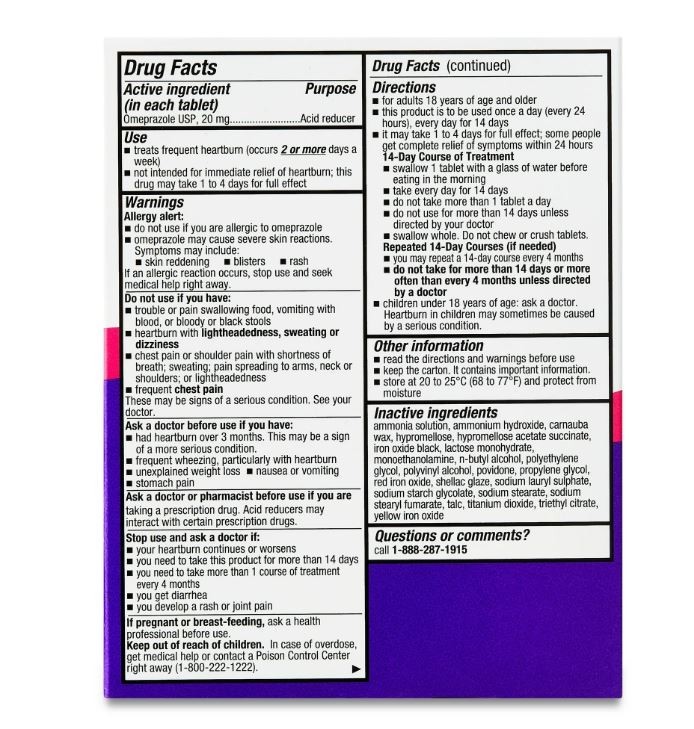 Equate Omeprazole Delayed Release Acid Reducer Tablets 20mg 28 Count