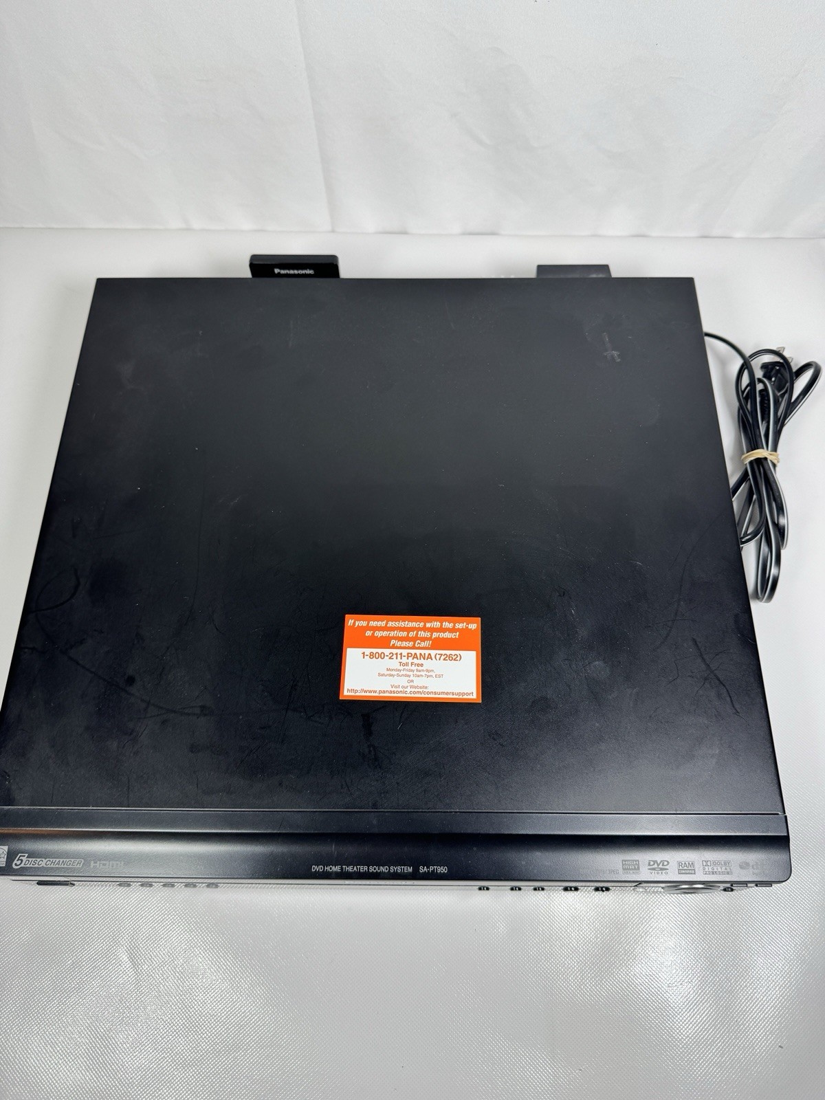Panasonic SA-PT950 DVD Home Theater System 5 Disc Changer w/Dig. Transmitter