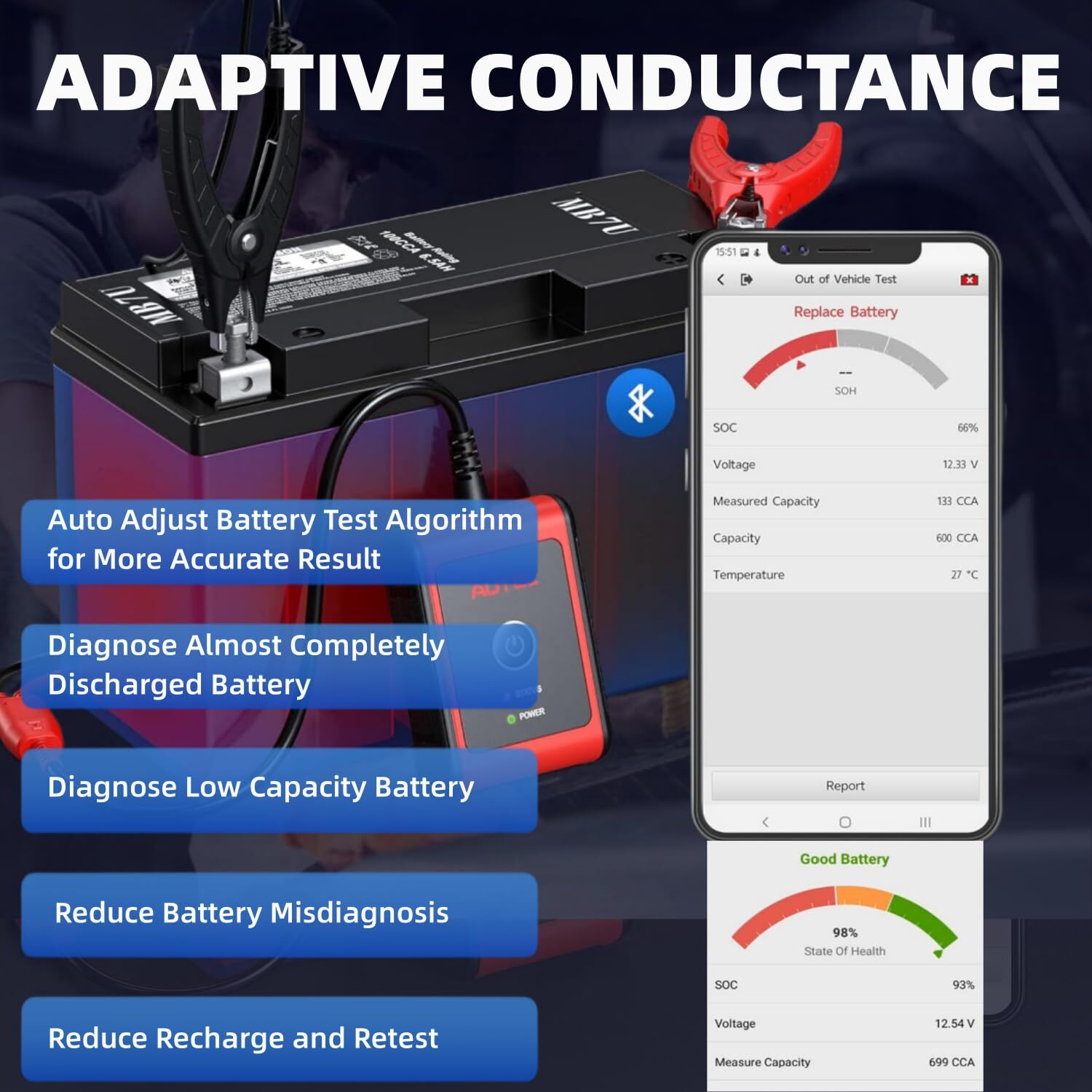 2025 New Autel MaxiBAS BT506 Auto Battery and Electrical System Analysis Tool