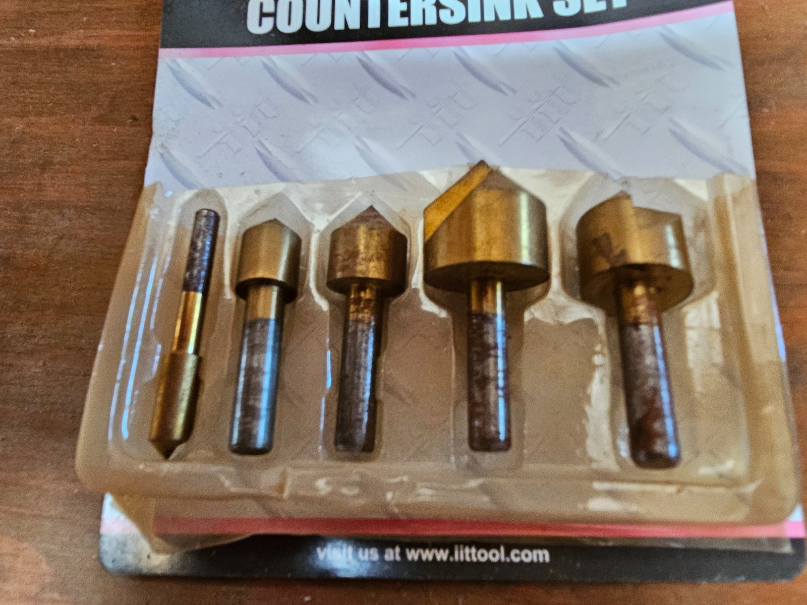 Vintage - 5 Pc. Titanium Countersink Set by Ilinois Industrial Tools.