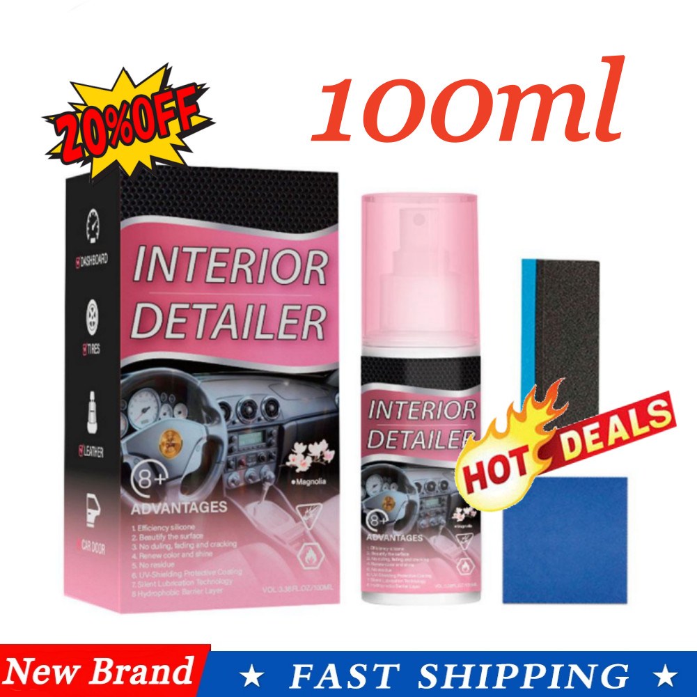 100ml Car Interior Cleaner | Vehicle Interior Polish | Interior Detailer Spray