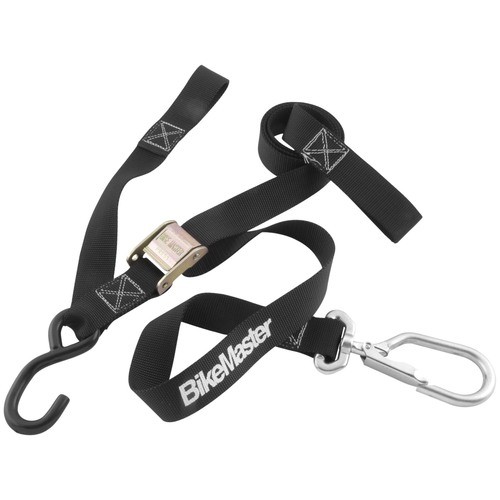 BikeMaster 100541 Swivel Tiedowns with Softhook Black 1.5" x 84"
