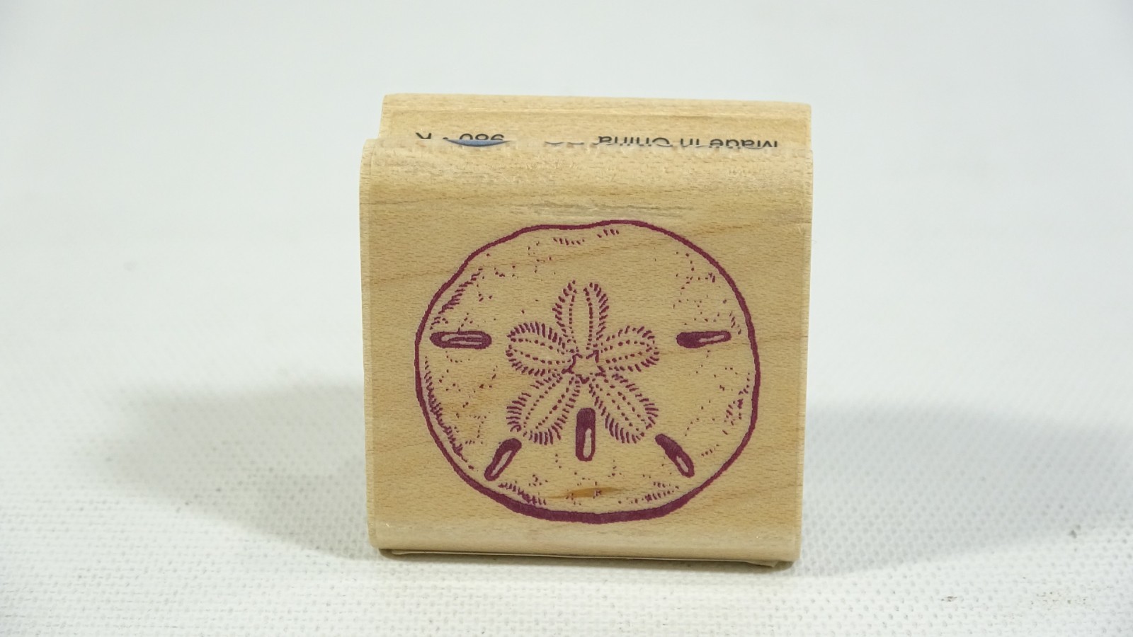 Inkadinkado Sand Dollar Wood Backed Rubber Stamp 980K