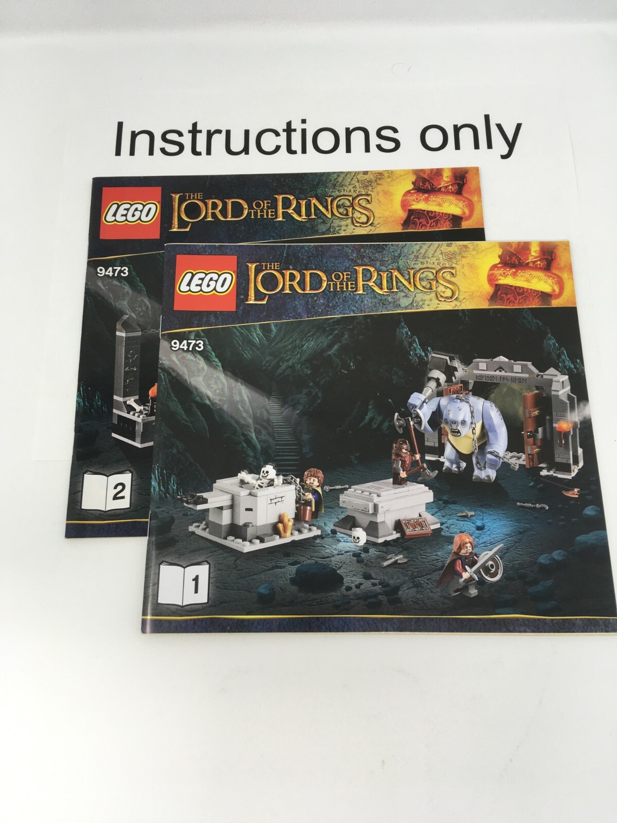 ONLY instructions books 1-2 Lego 9473 Mines of Moria Lord of the Rings Hobbit