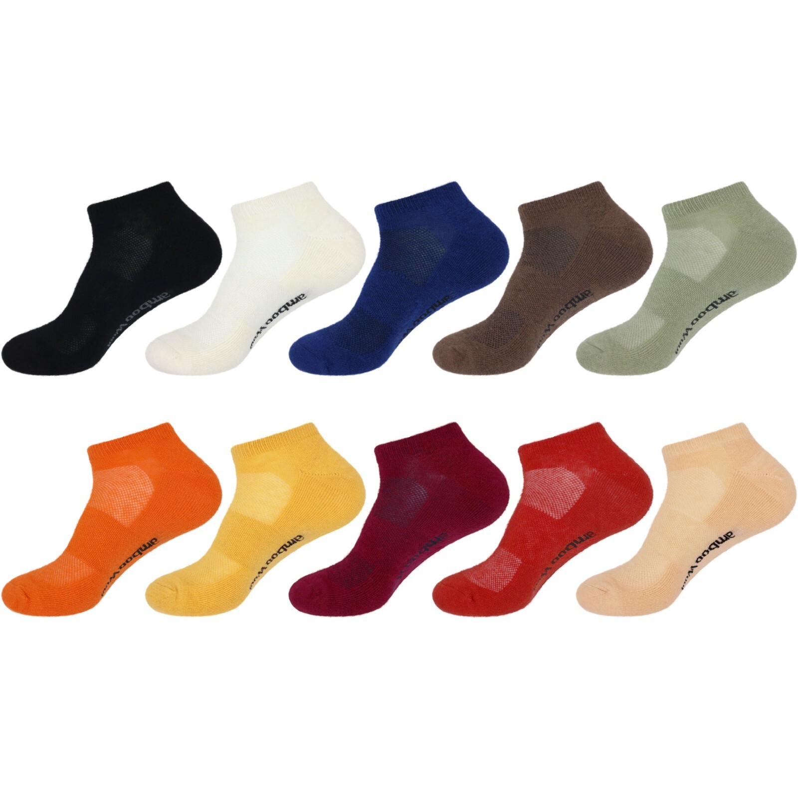 BambooMN Unisex Men Women Rayon from Bamboo Wool Blend Athletic Ankle Socks