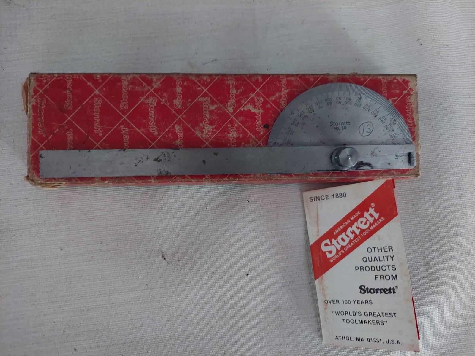 Starrett 19 Steel Protractor