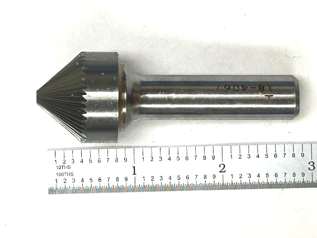 1" 82 DEGREE CARBIDE COUNTERSINK MULTI FLUTE 1/2" SHANK 46 FLUTES OSG 701-1001