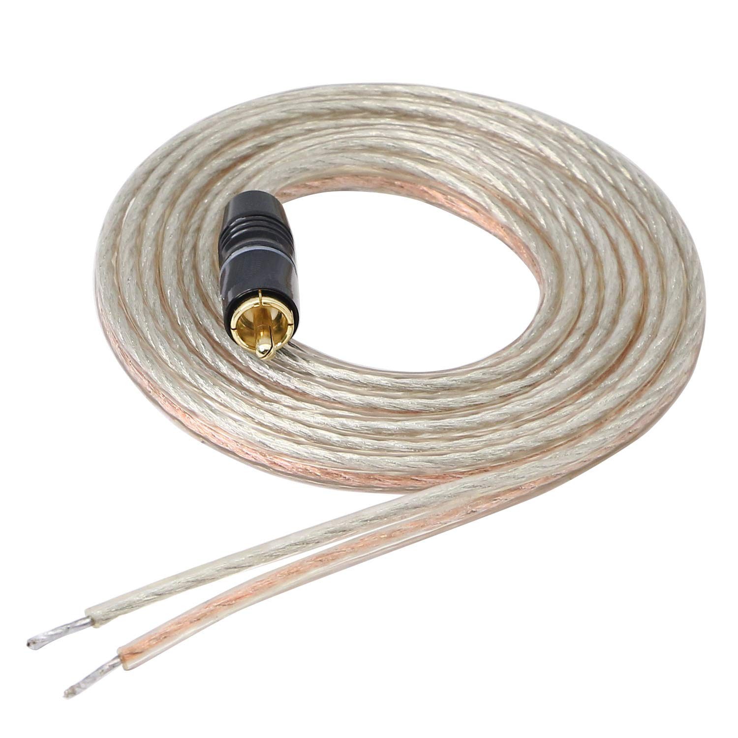 XMSJSIY RCA Speaker Wire Pigtail Bare Cable - Gold Plated Connector High...