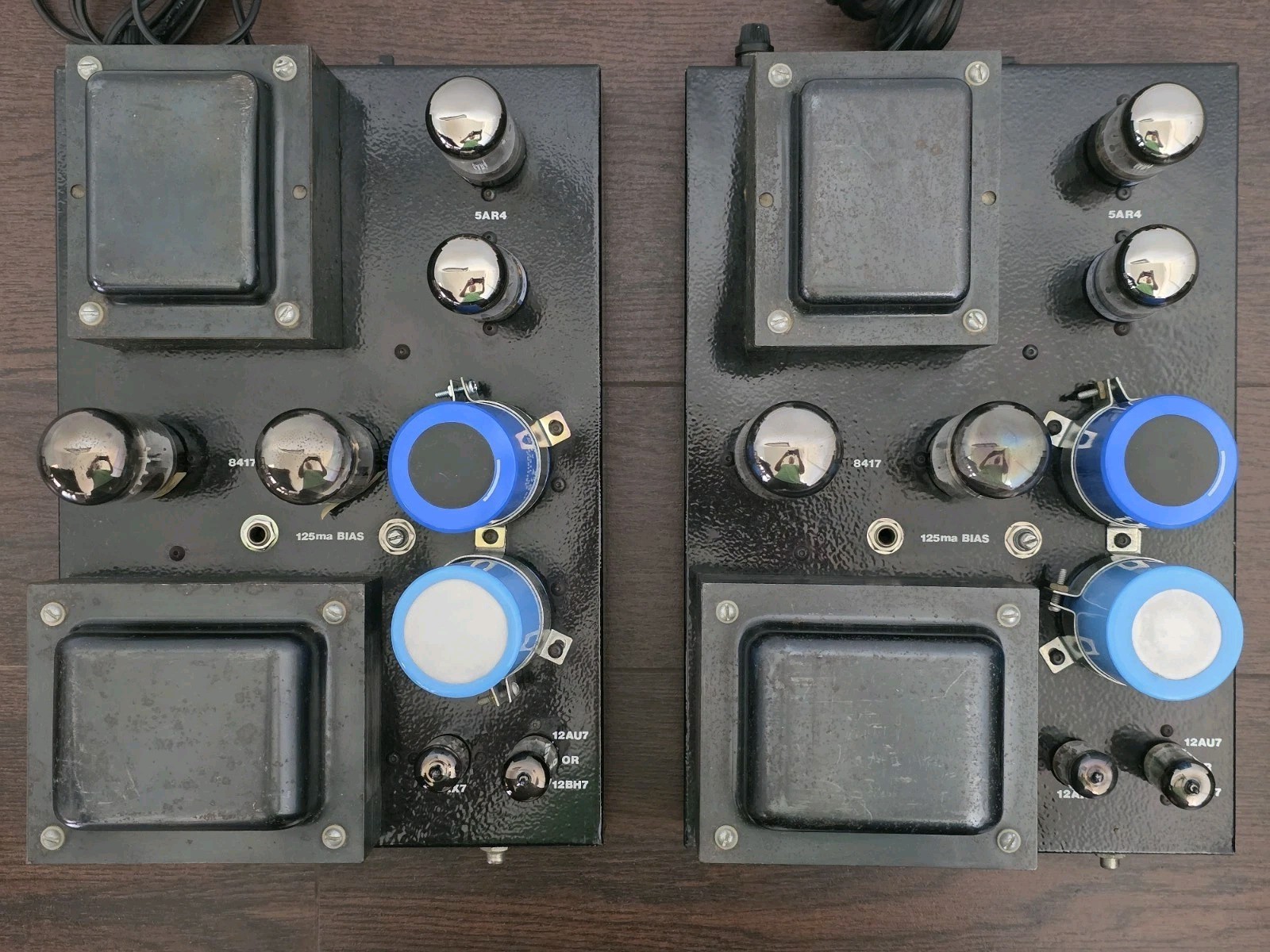 RARE VINTAGE Pair of Quicksilver 8417 Mono Amp 60W Tube Amplifier w/ RARE Cages