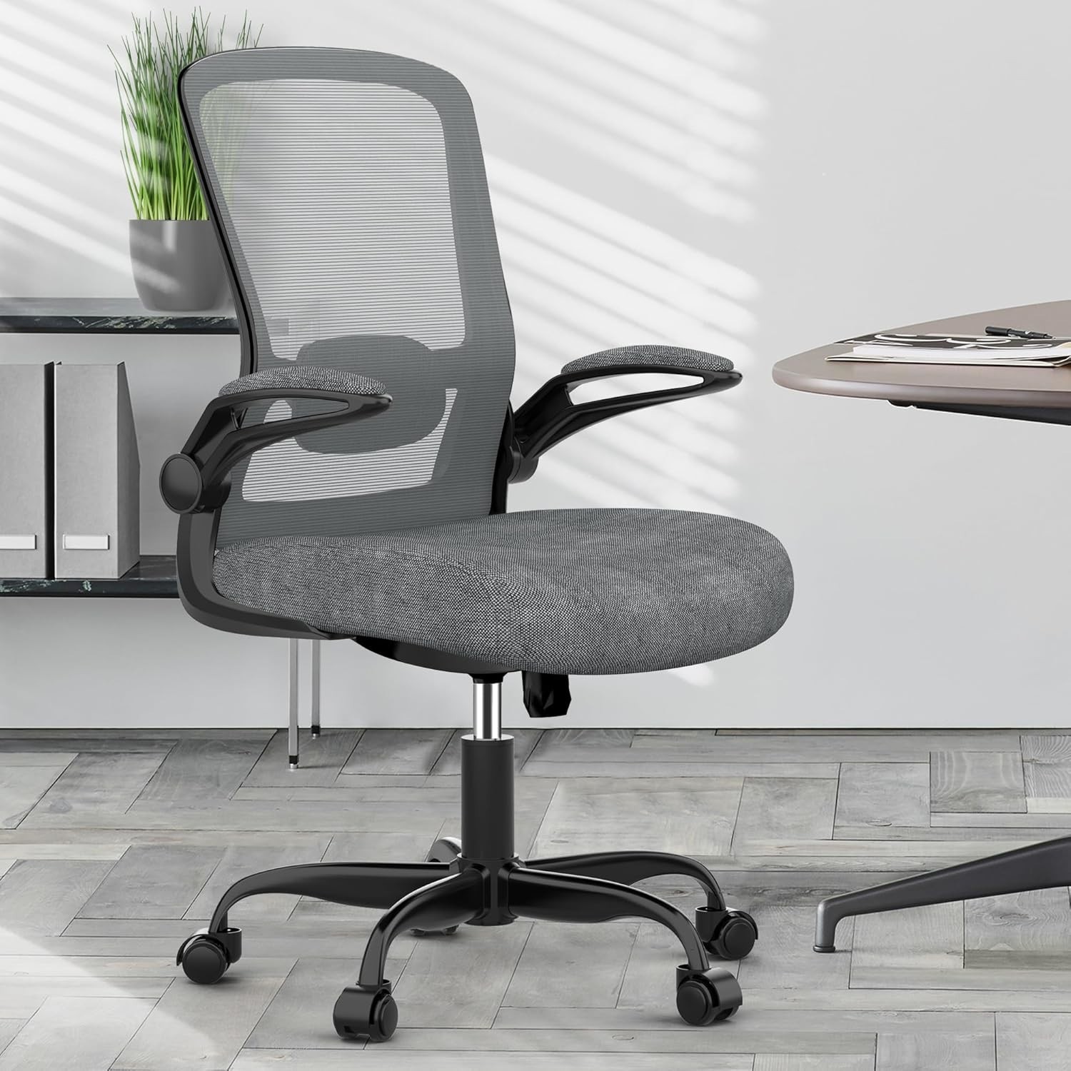 Ergonomic Office Chair - Desk Chair with Flip-up Armrests & 135° Recline, Adj...