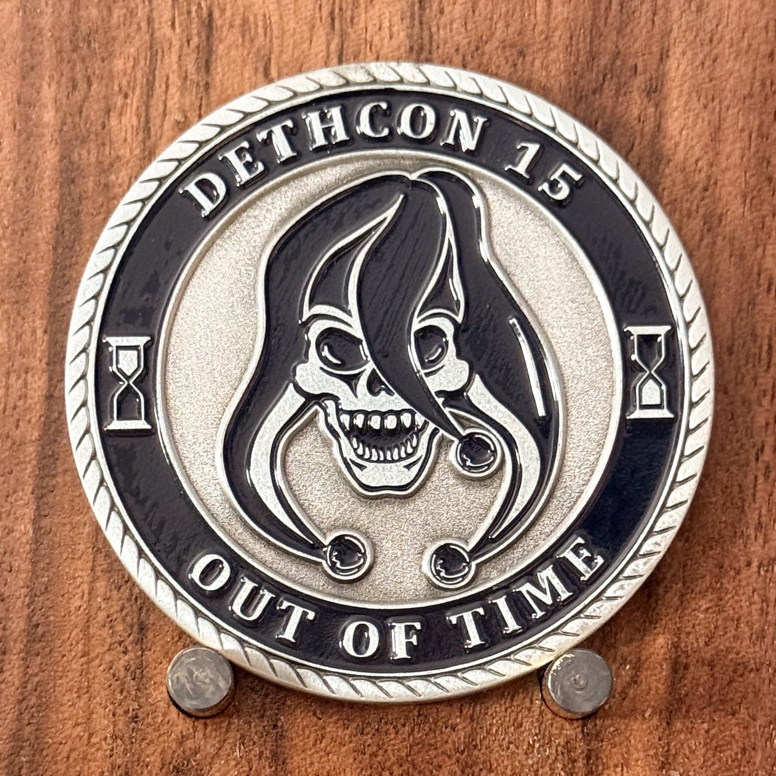 Dethcon 15 Out Of Time Grim Reaper Clock Gear Challenge Coin  1#36