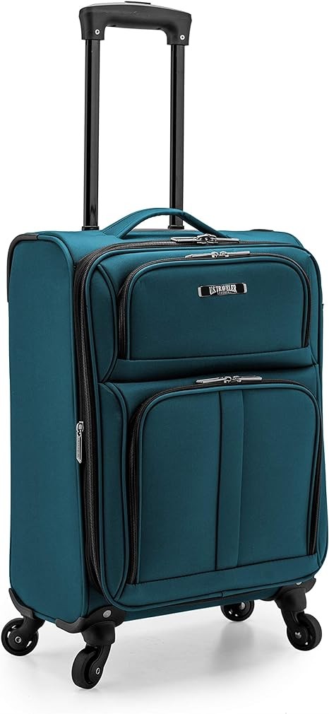 U.S. Traveler Anzio Softside Expandable Spinner Luggage Carry-on 22 Inch - Teal