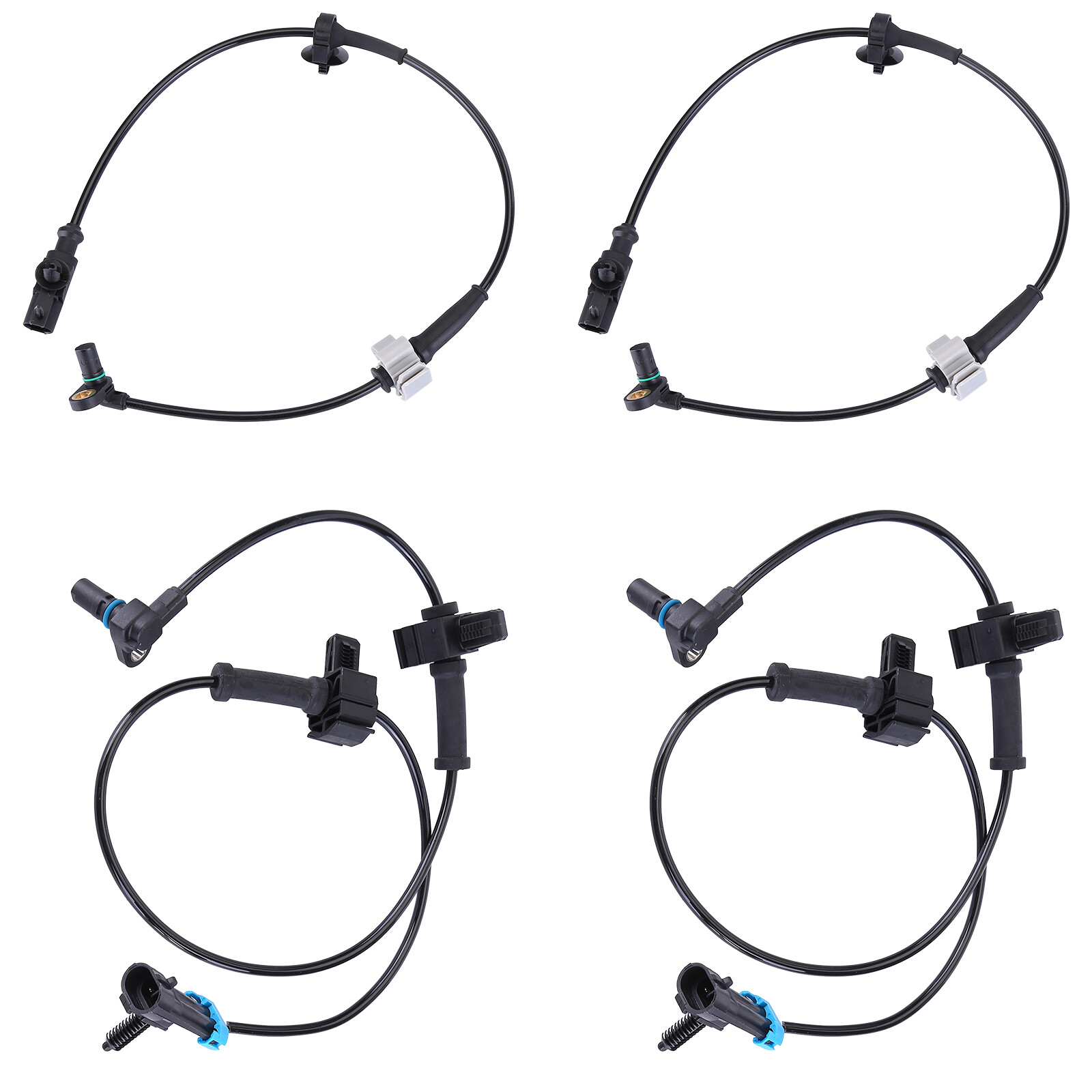 Front and Rear Left & Right ABS Wheel Speed Sensor 2 Pair for Chevy Silverado⬆