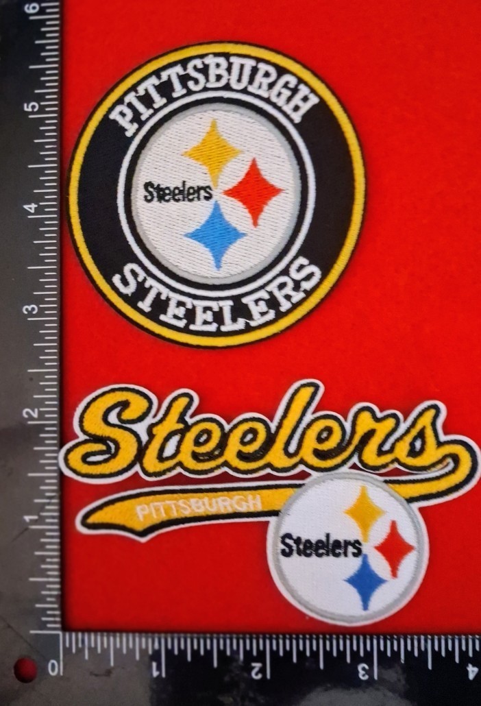 2 Qty PITTSBURGH STEELERS IRON ON PATCH