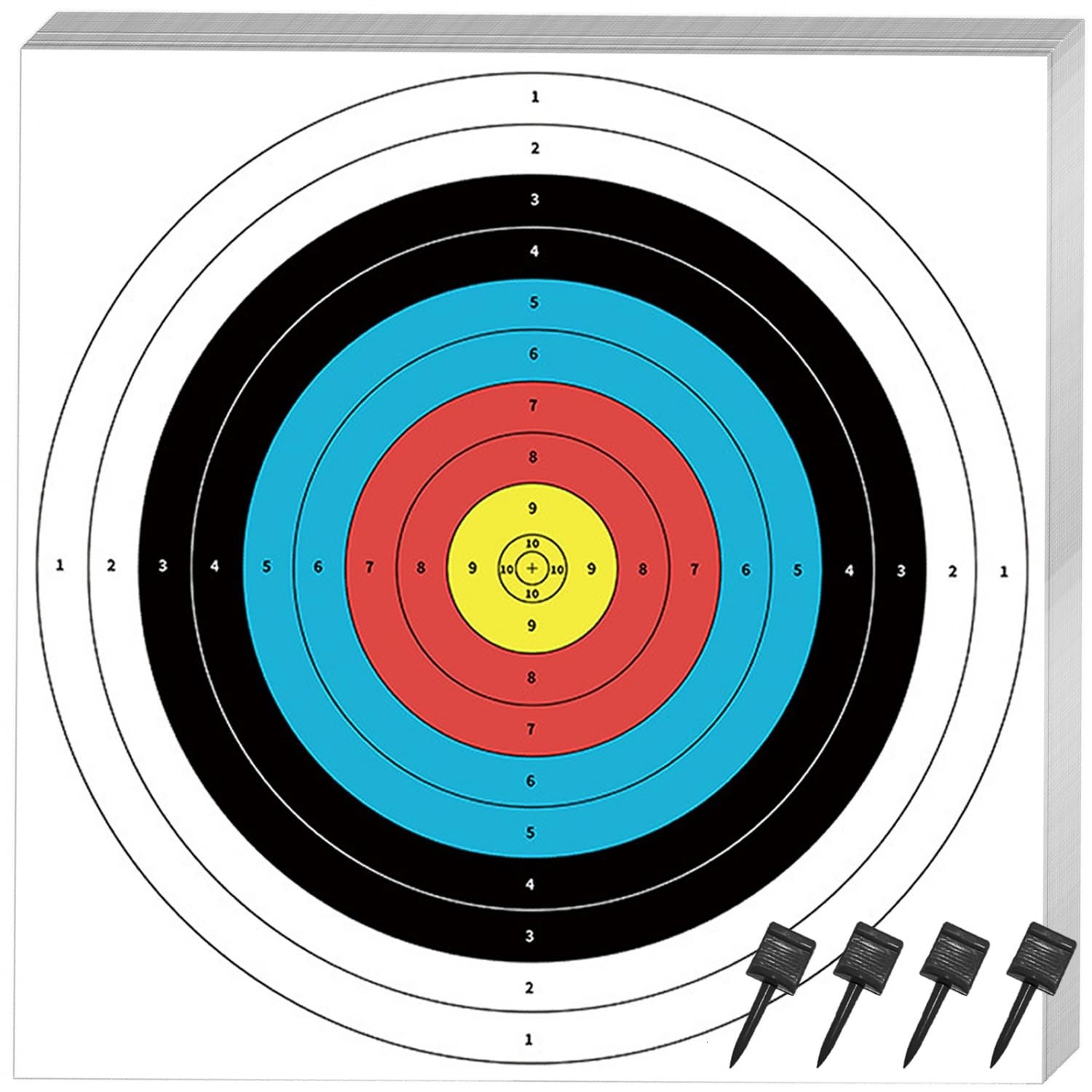 SenseYo 15 Pcs Standard Archery Targets Paper for Backyard, 16 15 pcs, white