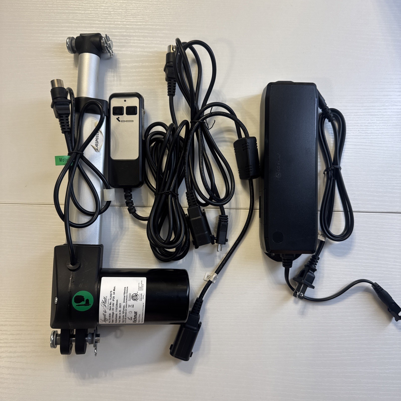 Richmat PN-210-0036 HJA67S Actuator 24V Leggett Platt 4-Pin Head Motor Whole Kit