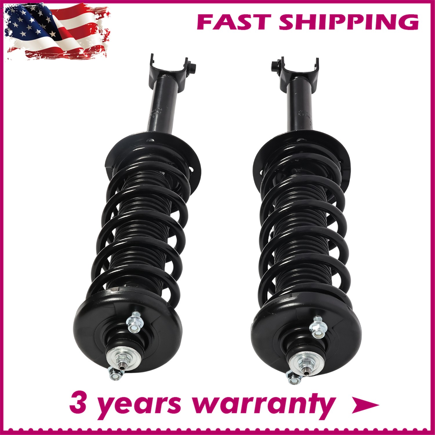 Pair Rear Complete Struts with Coil Spring Assembly for 2008-2012 Honda Accord