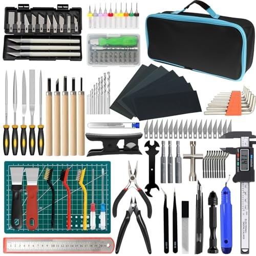 176 Pcs 3D Printing Tool Kit W/ Nozzle Cleaning Digital Caliper Deburring Set