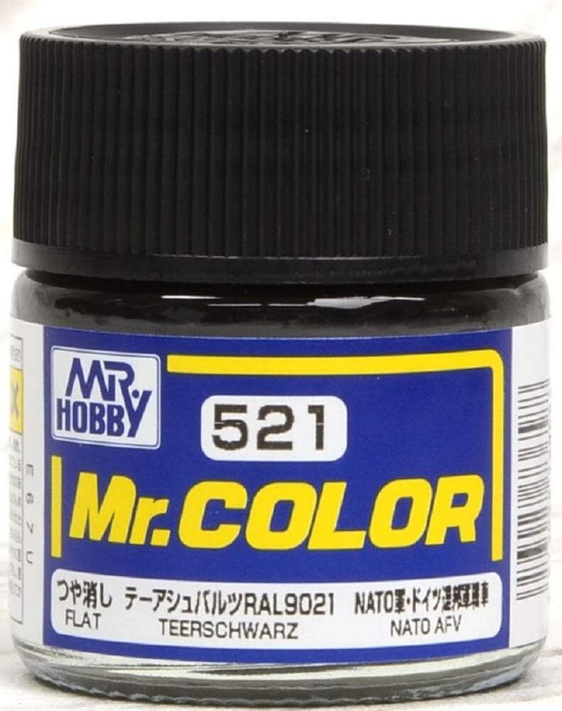 Mr. Hobby C521 Mr. Color Teerschwarz Lacquer Paint 10ml - US
