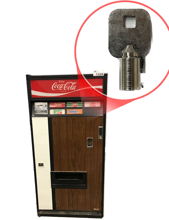 Coke Coca Cola  soda vending machine key - you select code  82300, 82500, 82700
