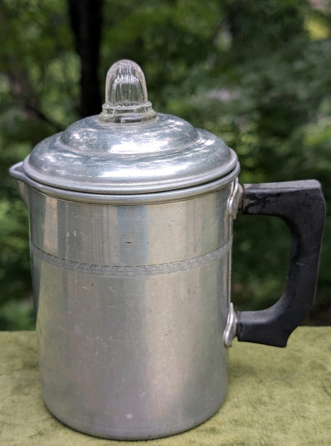 VINTAGE CRAFTMASTER PRODUCTS ALUMINUM COFFEE PERCOLATOR COMPLETE KITCHEN PROP
