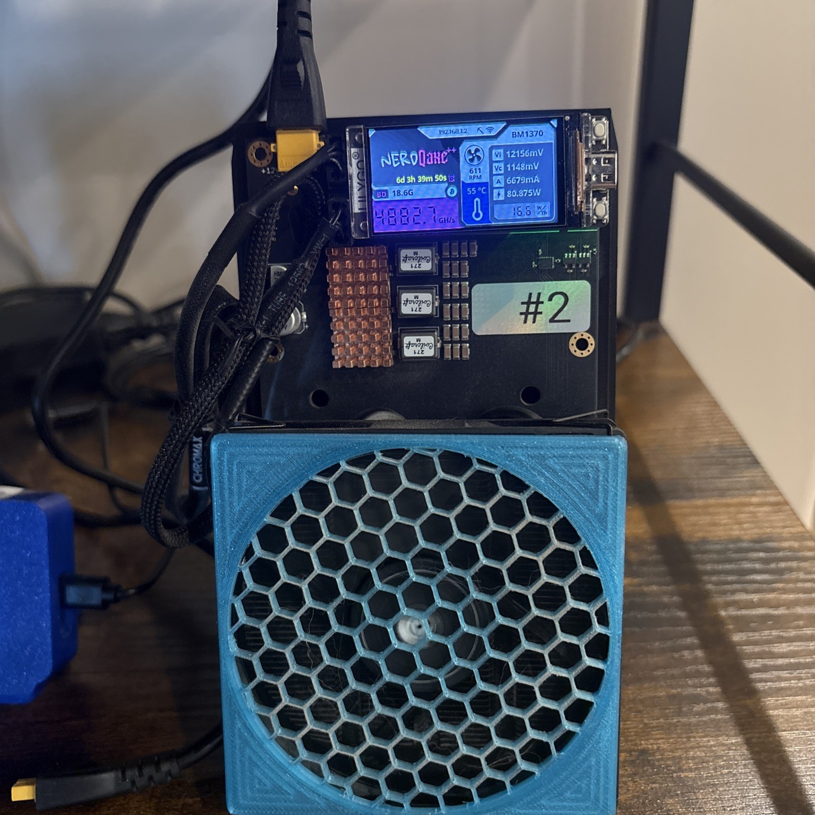 TWO SoloSatoshi NerdQaxe++ Bitcoin Solo Miners Rev 6.1