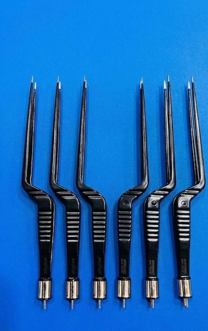 Stryker SilverGlide Non-Stick Bipolar Bayonet Forceps Set Of 6 Pcs 6720-240-007