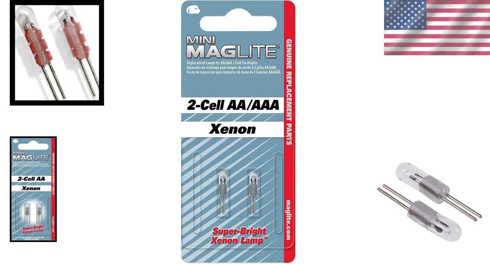 Durable Vacuum-Sealed LED Replacement Bulbs for Mini Maglite Flashlights