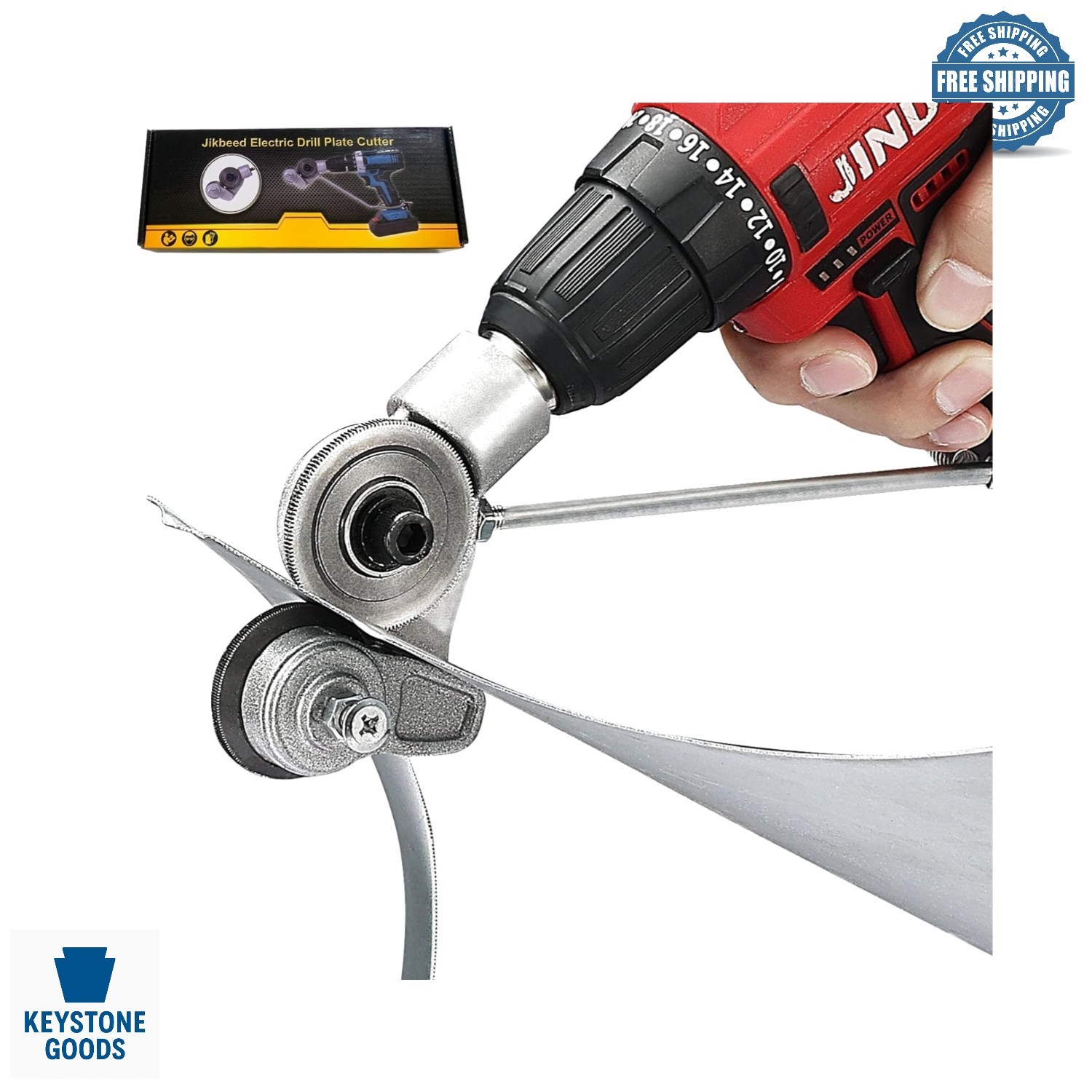 Electric Drill Nibbler Metal Cutter for Flat Sheets up to 21 Gauge