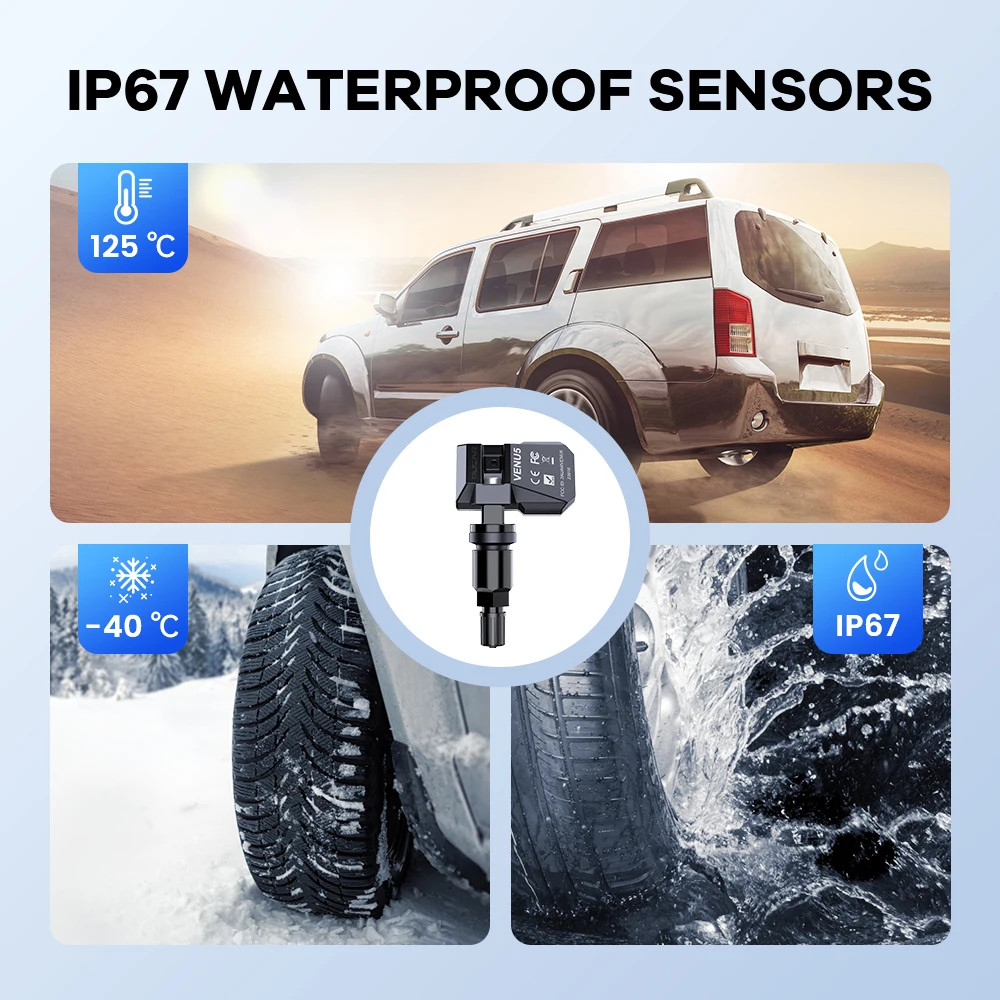 MUCAR VENU 5 4pcs TPMS Sensor Set Car Tire Pressure Sensor Work with Mucar 892BT