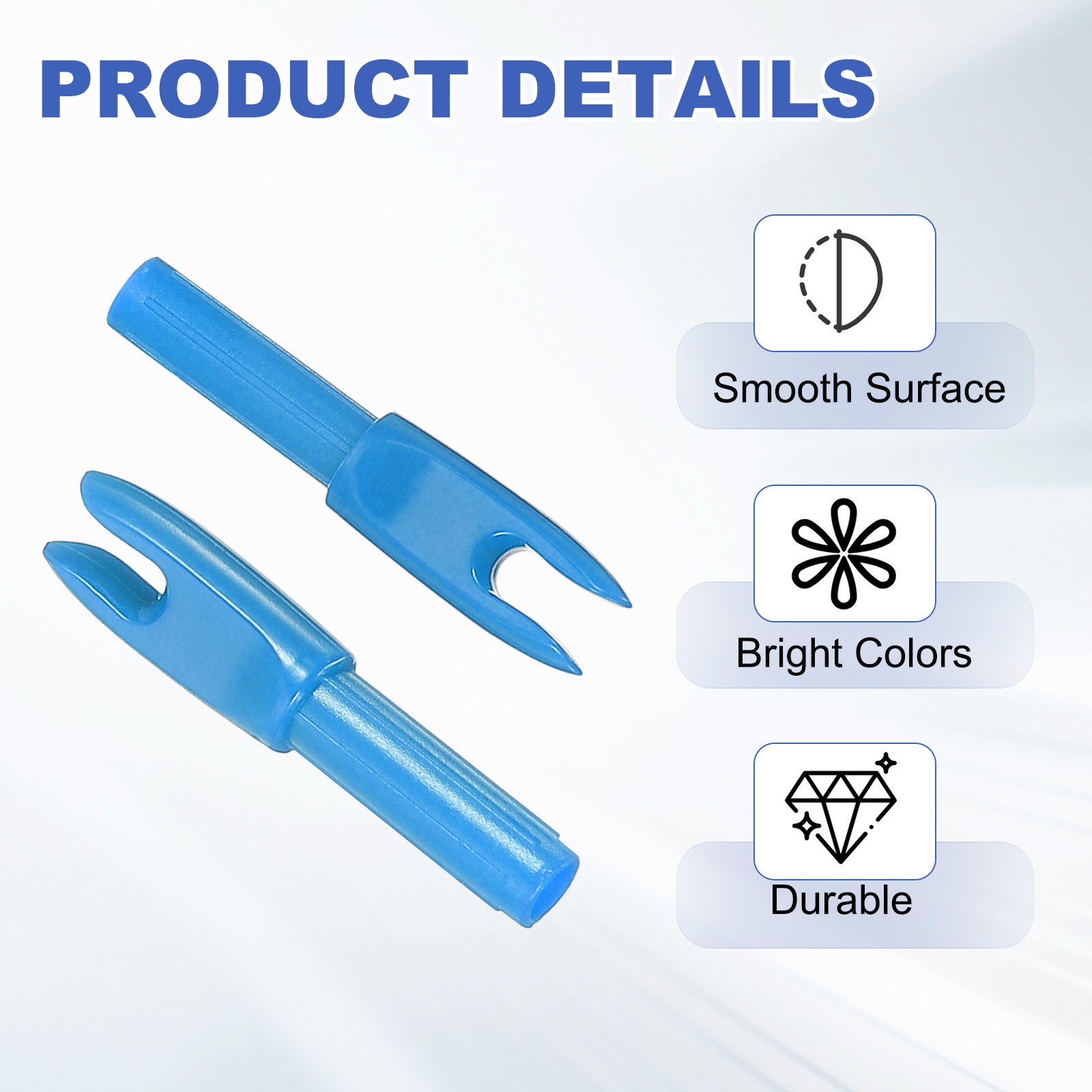 12 Pack Archery Arrows Nocks 4.2mm Plastic Insert Arrow Nock, Blue