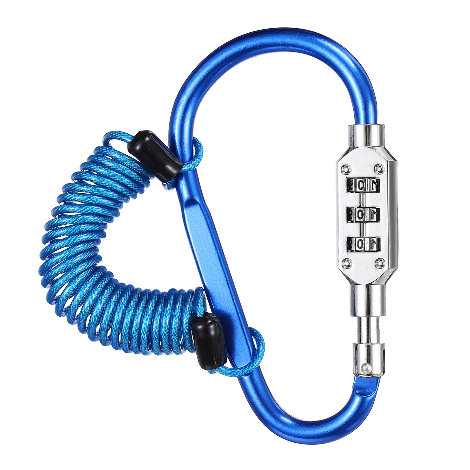 4.9Ft Security Cable Lock Steel Safety Cable with 4.8" Combination Lock Blue