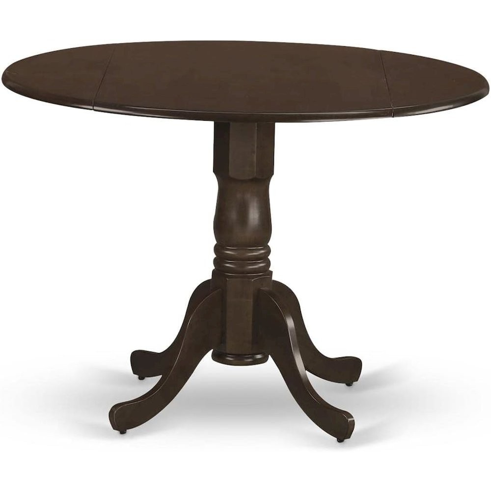 3-Piece Dining Set, Drop Leaf Table, 2 Microfiber Chairs, Espresso Finish