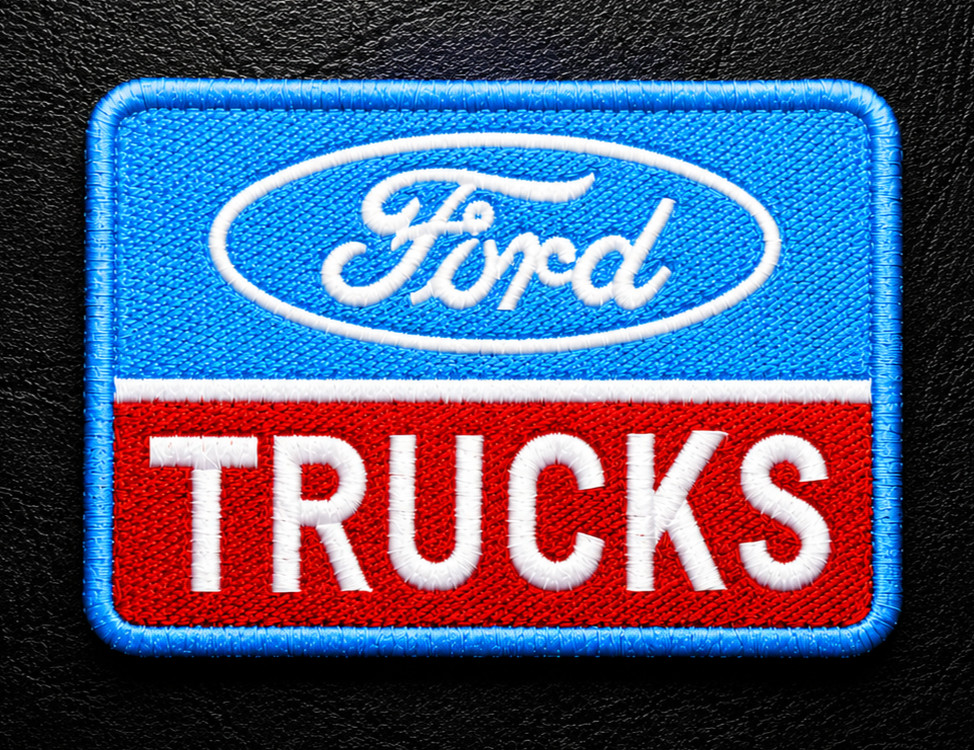 FORD TRUCKS EMBROIDERED IRON ON PATCH 3.5"X 3" FREE SHIPPING & TRACKING