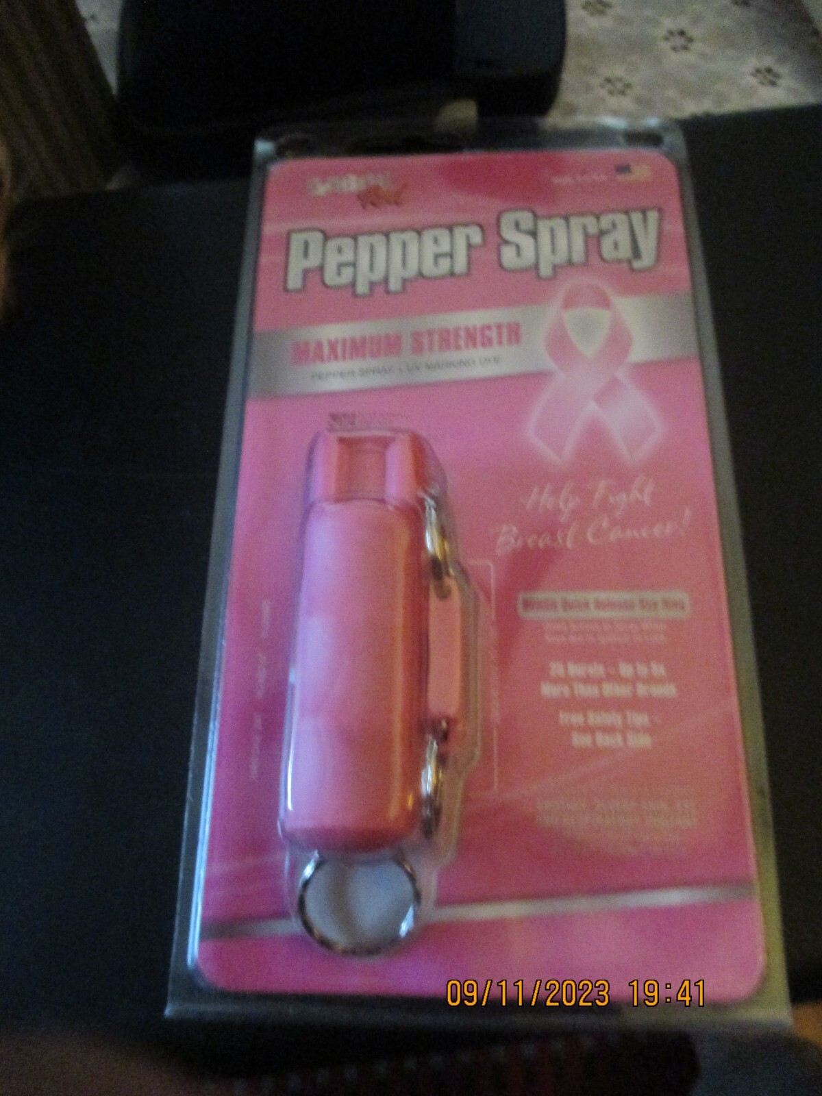 Sabre Red Keychain Pepper Spray Pink NEW