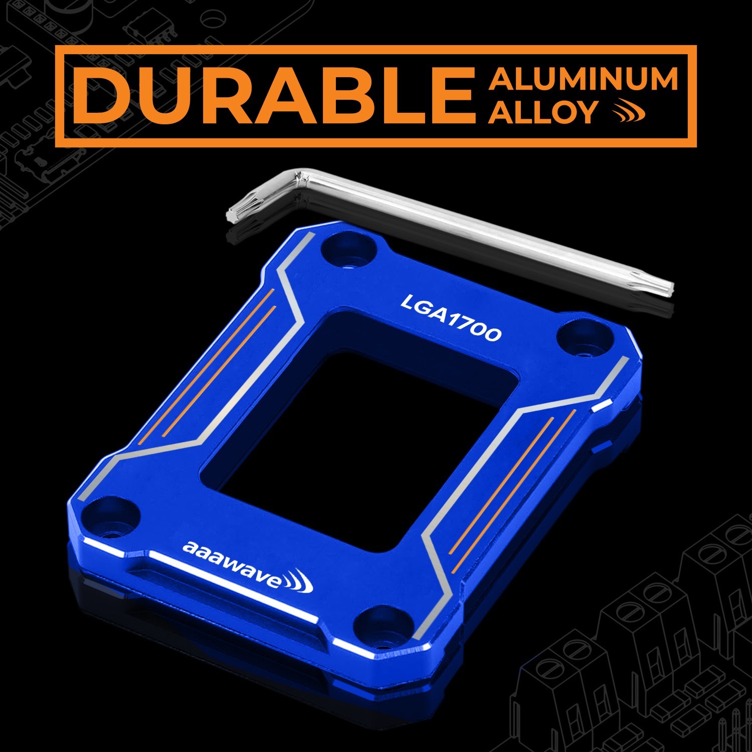 AAAwave LGA1700 CPU Contact Frame CPU Guard for Intel 12th/13th/14th - Blue