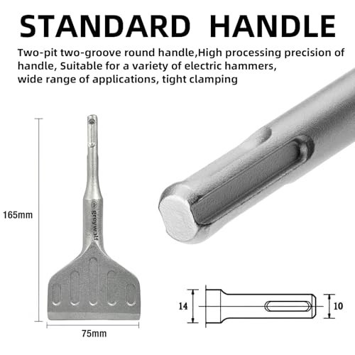 SDS Plus 3in Wide Bent Chisel Bit 20° Angle Floor Scraper Tile Removal Tool
