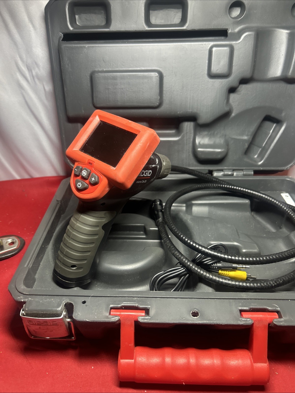 RIDGID MICRO CA-25 Inspection Camera Borescope See Behind Around W/ Case