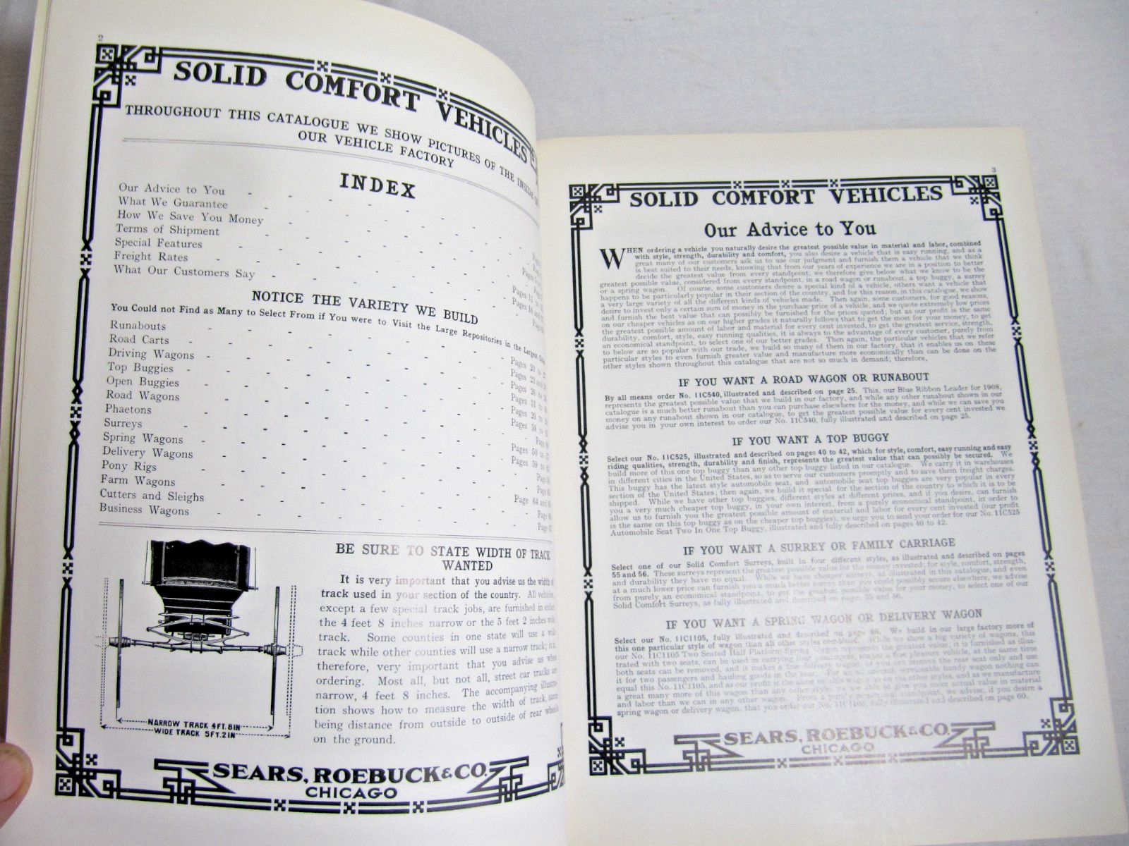 1971 Replica: 1908 Sears Roebuck Catalogue Solid Comfort Vehicles - Horse Buggy