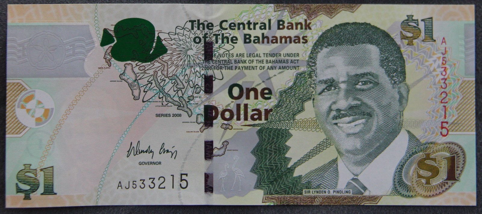 Bahamas 1 Dollar 2008 Banknote - UNC - P-71