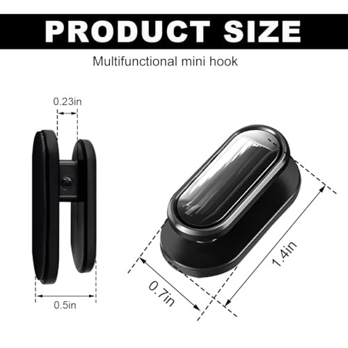 4 PCS Car Mini Hooks - Self-Adhesive - Multifunctional Hanging Car Glossy - 4pcs