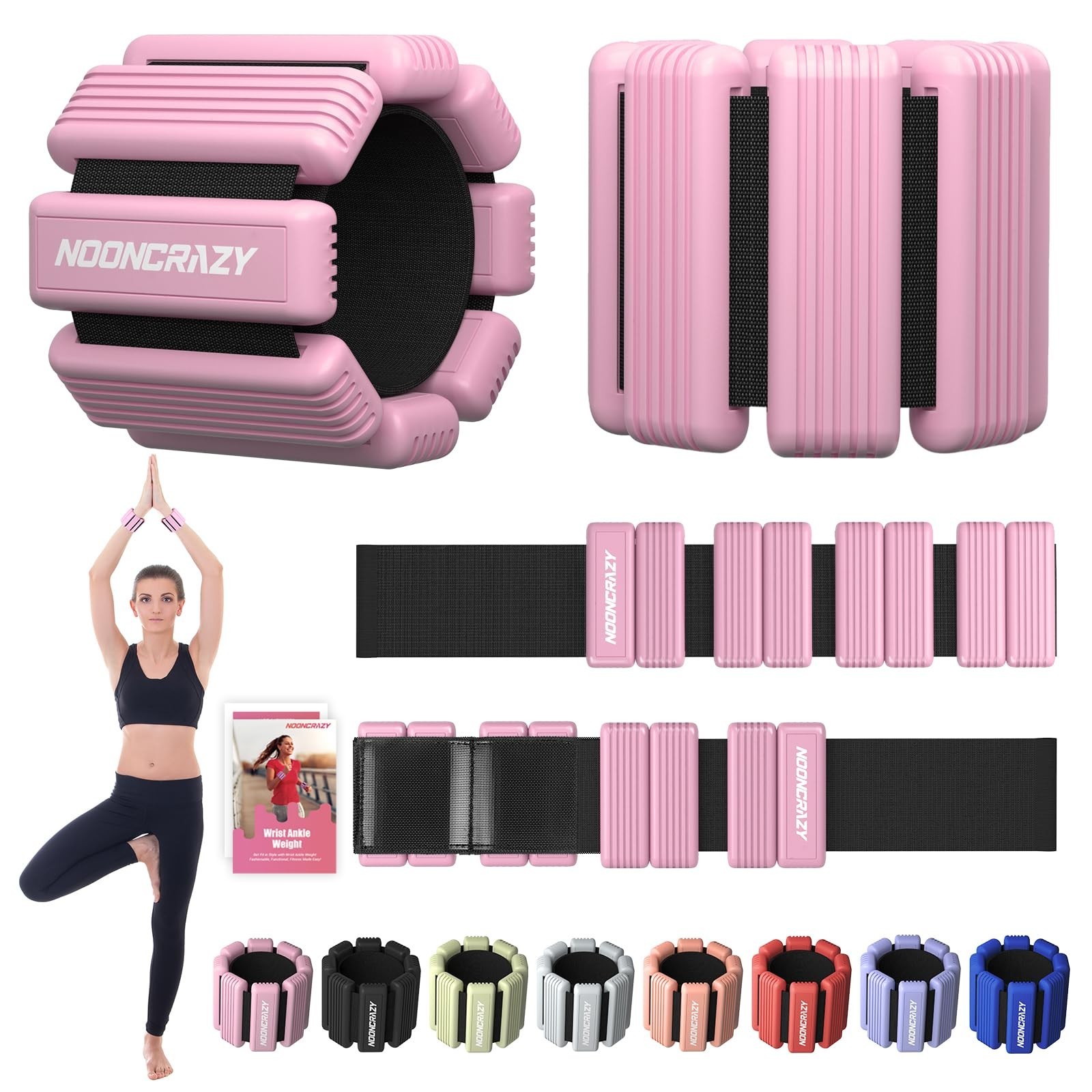 Pilates Wrist Ankle Weights for Women, Wearable Strong Arm & Leg Weights Set ...